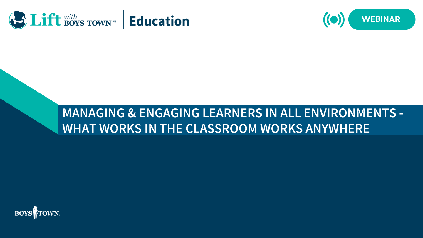 Managing & Engaging Learners in All Environments - What Works in the ...